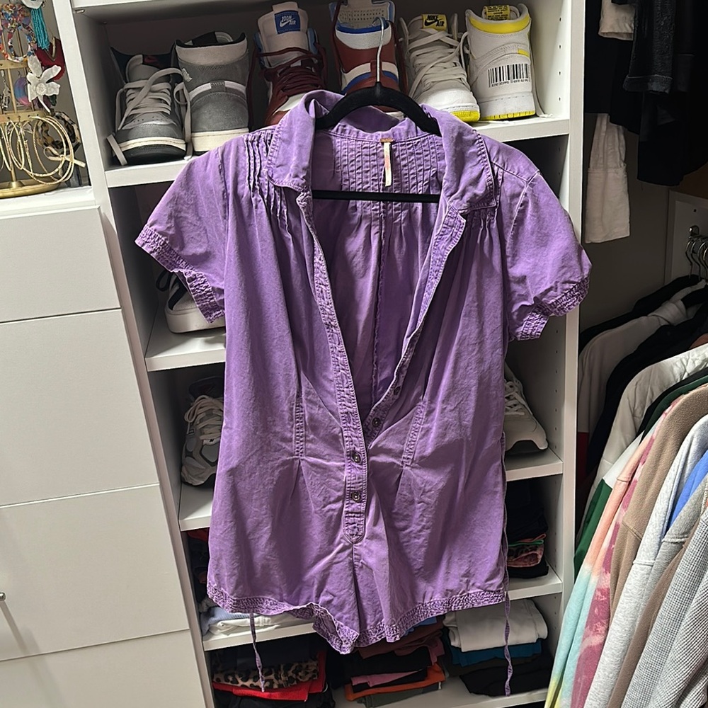 Free People Purple Romper
